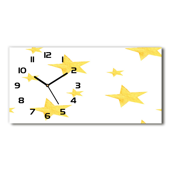 Reloj de cristal horizontal Estrellas amarillas