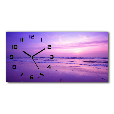 Reloj rectangular Puesta de sol, sol, mar