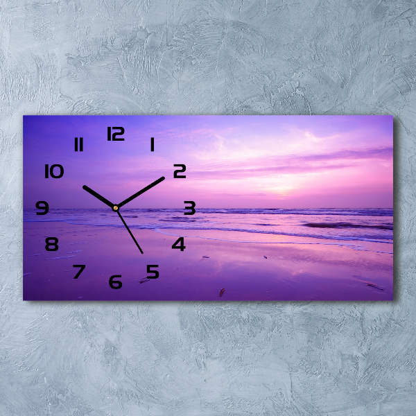 Reloj rectangular Puesta de sol, sol, mar