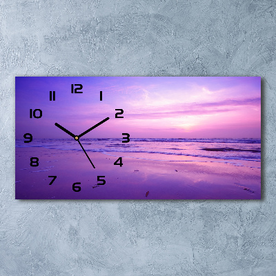 Reloj rectangular Puesta de sol, sol, mar