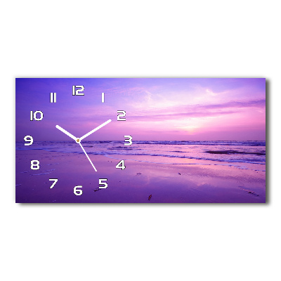 Reloj rectangular Puesta de sol, sol, mar