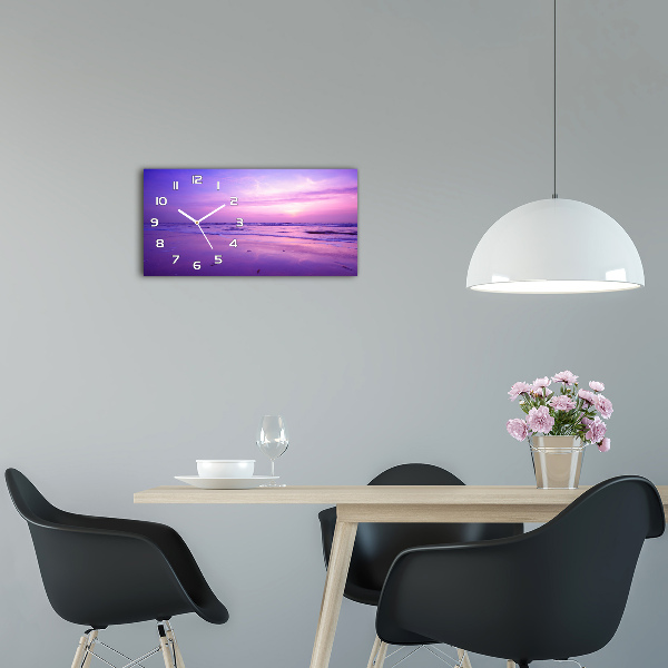 Reloj rectangular Puesta de sol, sol, mar