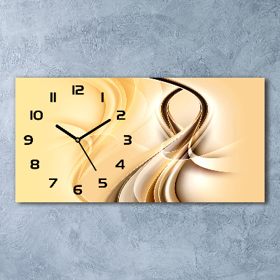 Zegar ścienny szklany Abstrakcja fale