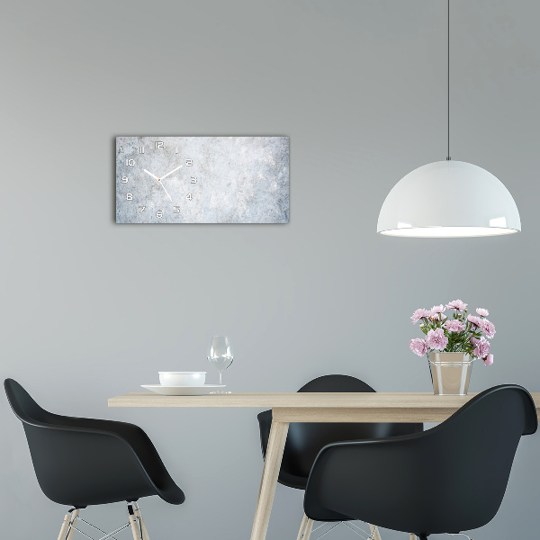 Reloj de cristal horizontal Fondo de hormigón