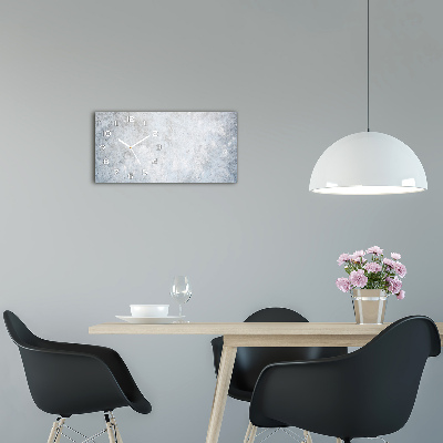 Reloj de cristal horizontal Fondo de hormigón