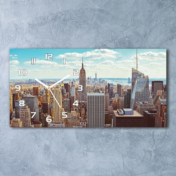 Reloj rectangular Vista aérea de nueva york