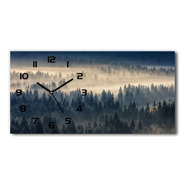 Reloj horizontal Niebla sobre el bosque