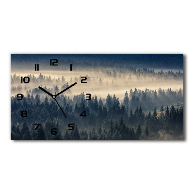 Reloj horizontal Niebla sobre el bosque