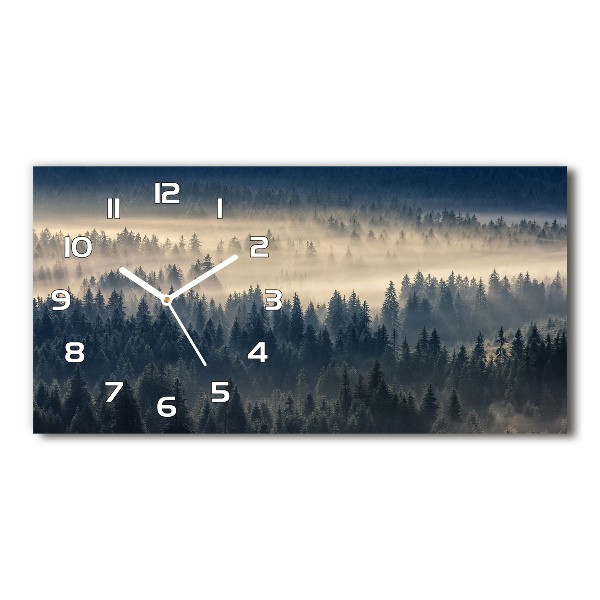 Reloj horizontal Niebla sobre el bosque