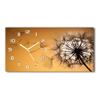 Reloj de cristal horizontal Diente de león