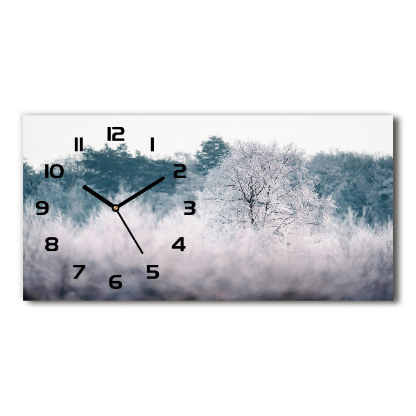 Reloj rectangular Árboles en invierno