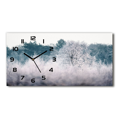 Reloj rectangular Árboles en invierno