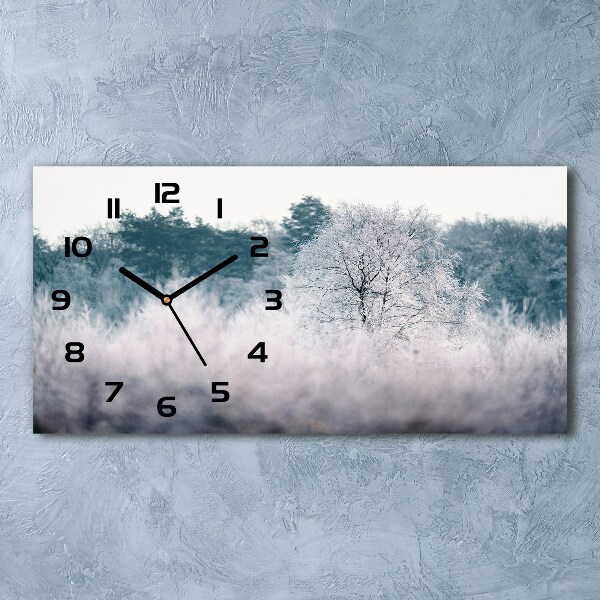 Reloj rectangular Árboles en invierno