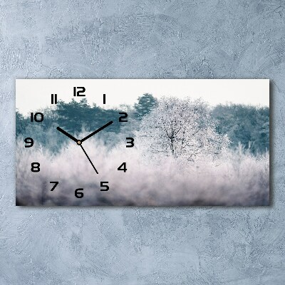 Reloj rectangular Árboles en invierno