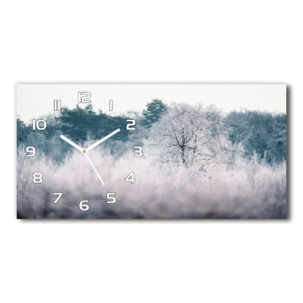 Reloj rectangular Árboles en invierno