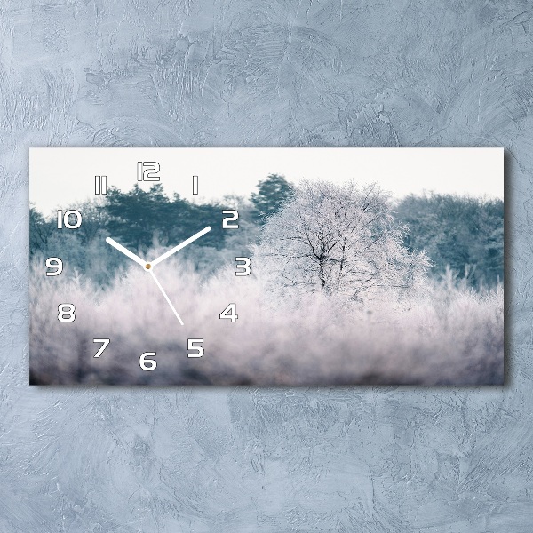 Reloj rectangular Árboles en invierno
