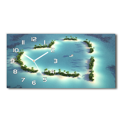 Reloj horizontal Islas en forma de corazón
