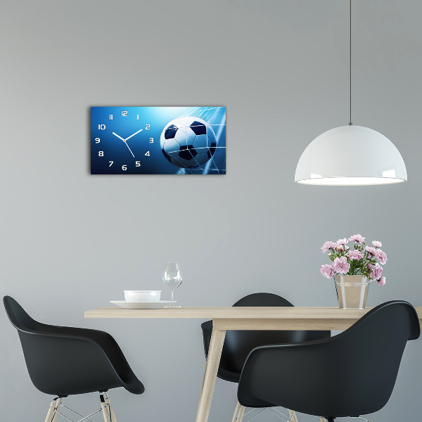 Reloj de cristal horizontal El balón está en la portería