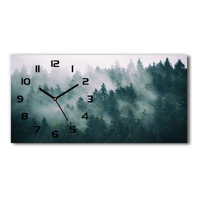 Reloj de cristal horizontal Niebla sobre el bosque