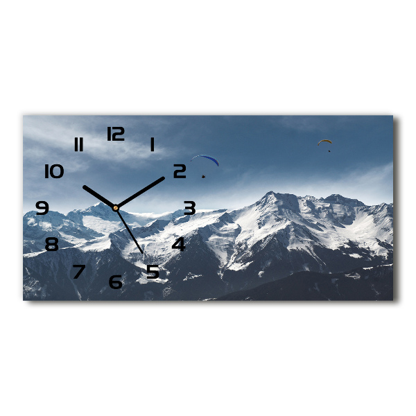 Reloj rectangular Parapente en los alpes