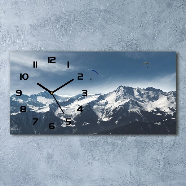 Reloj rectangular Parapente en los alpes