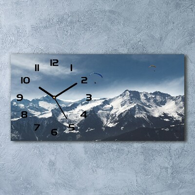 Reloj rectangular Parapente en los alpes