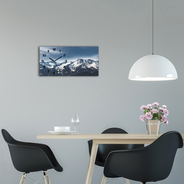 Reloj rectangular Parapente en los alpes