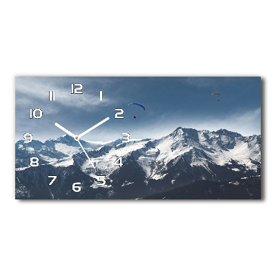 Reloj rectangular Parapente en los alpes