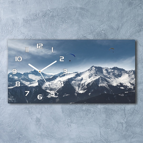 Reloj rectangular Parapente en los alpes