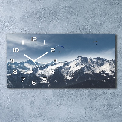 Reloj rectangular Parapente en los alpes