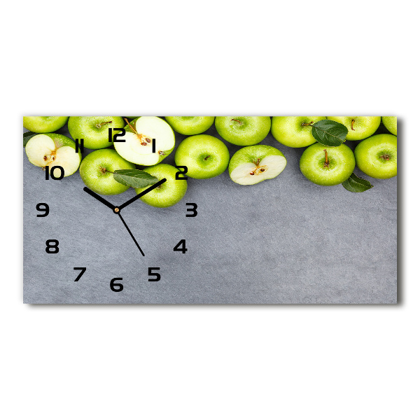 Reloj rectangular Manzanas verdes
