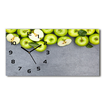 Reloj rectangular Manzanas verdes