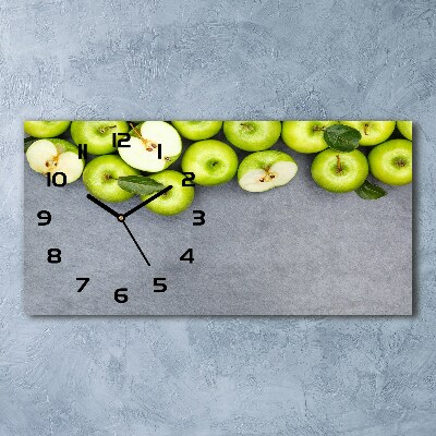 Reloj rectangular Manzanas verdes