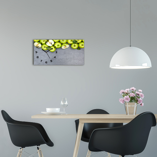 Reloj rectangular Manzanas verdes