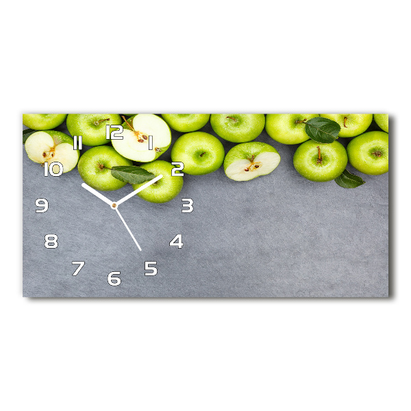 Reloj rectangular Manzanas verdes