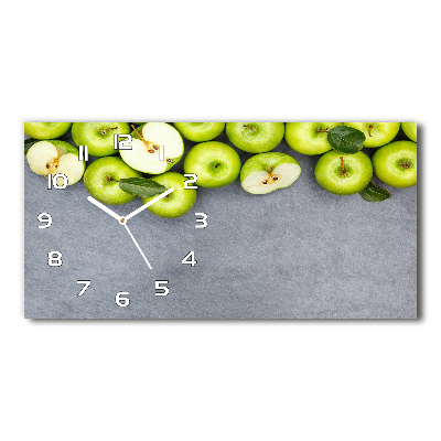 Reloj rectangular Manzanas verdes