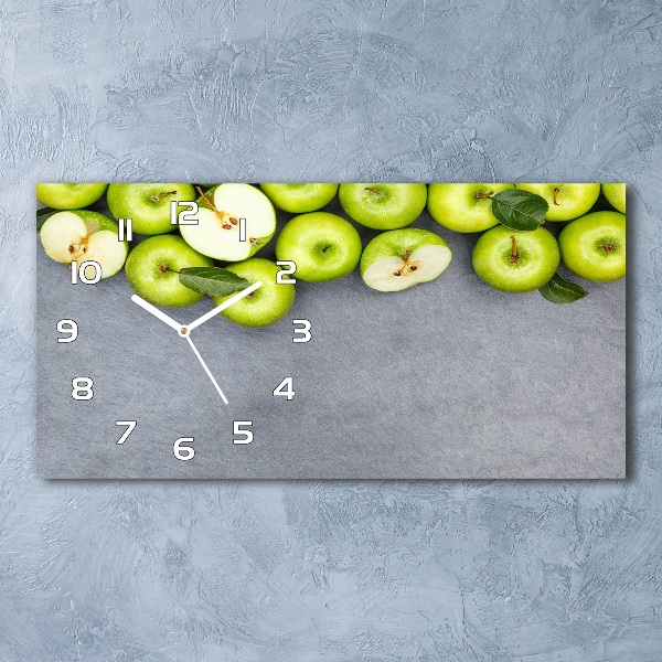 Reloj rectangular Manzanas verdes