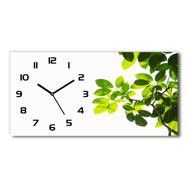Reloj horizontal Hojas
