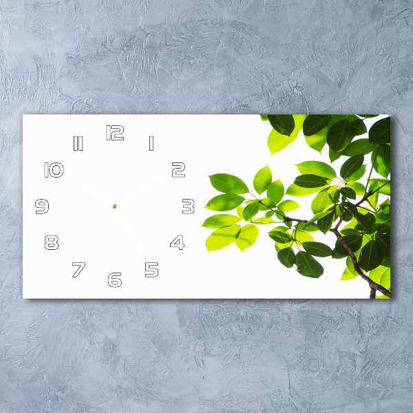 Reloj horizontal Hojas
