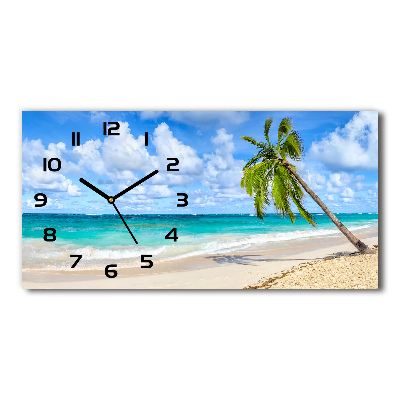 Reloj de cristal horizontal Playa tropical