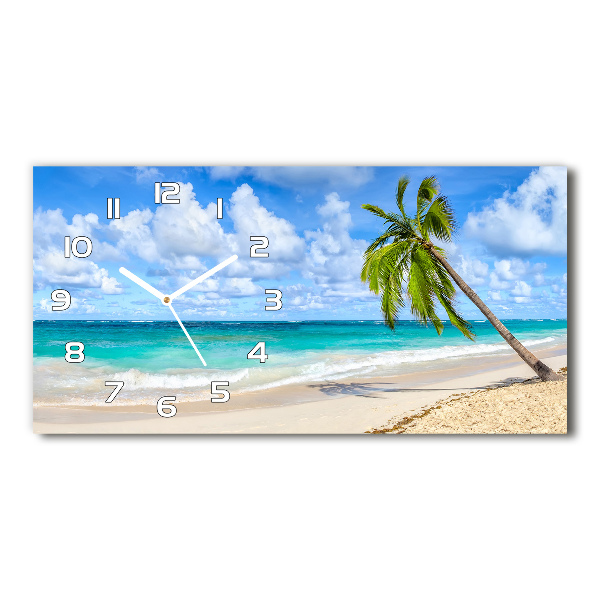 Reloj de cristal horizontal Playa tropical