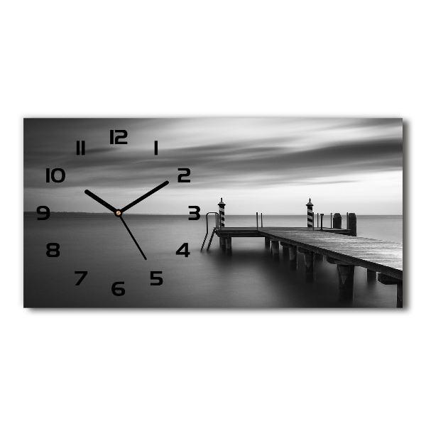 Reloj rectangular Muelle en el lago