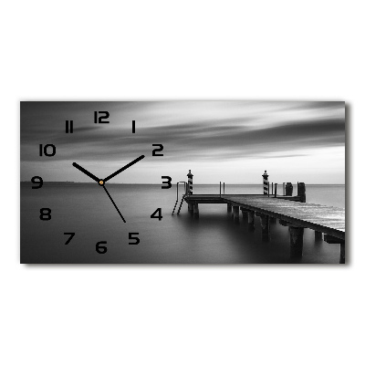 Reloj rectangular Muelle en el lago