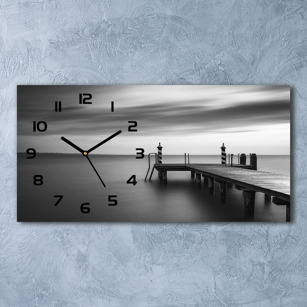 Reloj rectangular Muelle en el lago
