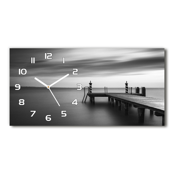 Reloj rectangular Muelle en el lago