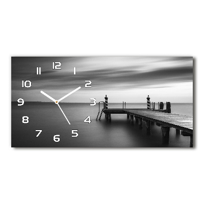 Reloj rectangular Muelle en el lago
