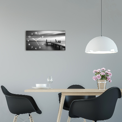 Reloj rectangular Muelle en el lago