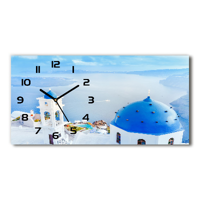 Reloj de cristal horizontal Santorini, grecia