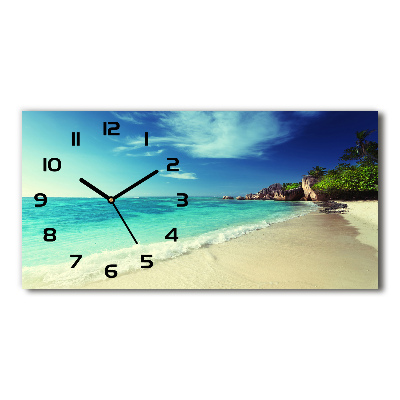 Reloj horizontal Playa de seychelles