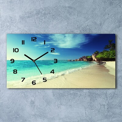 Reloj horizontal Playa de seychelles